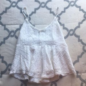 GARAGE lace peplum tank